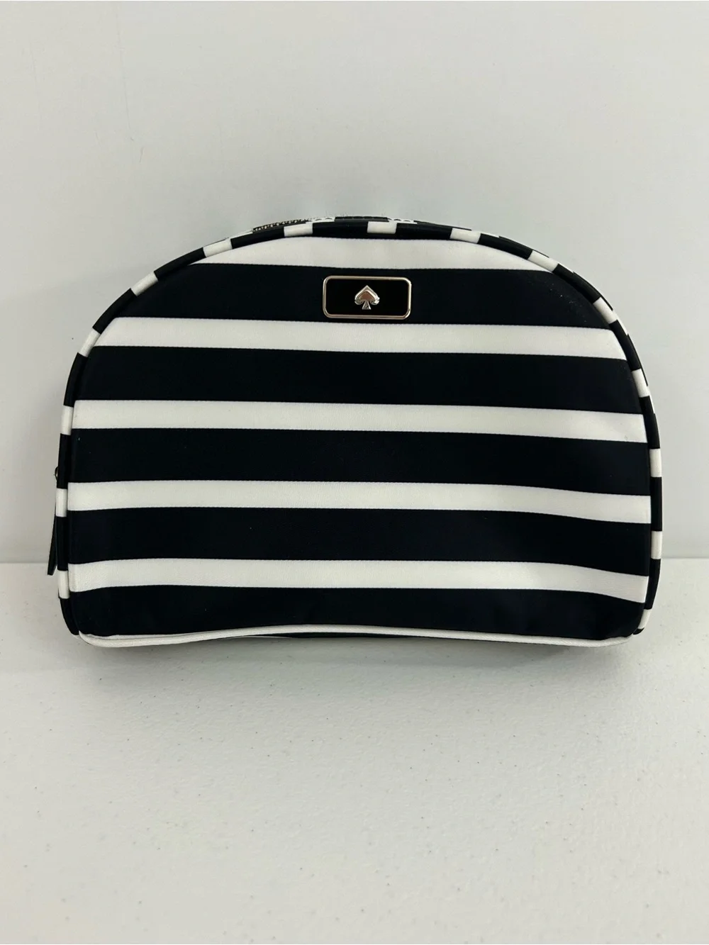 Kate Spade Dome Cosmetic Case Striped Pouch NWOT